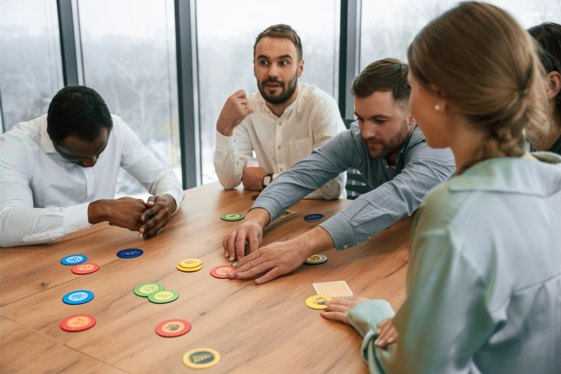 team around Trading Table